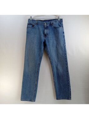 Tommy Hilfiger Men's Custom Straight Leg Jeans Blue Denim Actual 35x30 Tag 33x32
